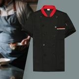 Maxbell Unisex Chef Coat Workwear Chef Jacket for Food Service Catering Restaurant L Black