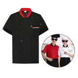 Maxbell Unisex Chef Coat Workwear Chef Jacket for Food Service Catering Restaurant L Black
