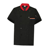 Maxbell Unisex Chef Coat Workwear Chef Jacket for Food Service Catering Restaurant XL Black