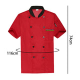Maxbell Unisex Chef Coat Workwear Chef Jacket for Food Service Catering Restaurant XL Red