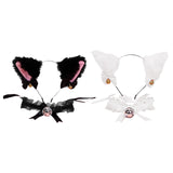 Maxbell Cat Ear Head Band Necklace Cosplay Costume Suit for Fancy Dress Gifts Black