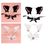 Maxbell Cat Ear Head Band Necklace Cosplay Costume Suit for Fancy Dress Gifts Black