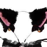 Maxbell Cat Ear Head Band Necklace Cosplay Costume Suit for Fancy Dress Gifts Black