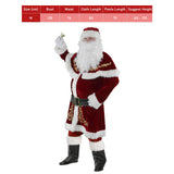 Maxbell Men Adult Santa Claus Costume Bell Hat Glasses for Holidays Xmas Medium