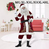 Maxbell Men Adult Santa Claus Costume Bell Hat Glasses for Holidays Xmas Medium