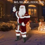 Maxbell Men Adult Santa Claus Costume Bell Hat Glasses for Holidays Xmas Medium