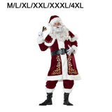 Maxbell Men Adult Santa Claus Costume Bell Hat Glasses for Holidays Xmas Medium