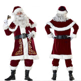 Maxbell Men Adult Santa Claus Costume Bell Hat Glasses for Holidays Xmas Medium