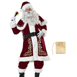 Maxbell Men Adult Santa Claus Costume Bell Hat Glasses for Holidays Xmas Medium