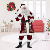 Maxbell Men Adult Santa Claus Costume Bell Hat Glasses for Holidays Xmas Medium