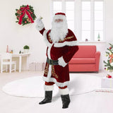 Maxbell Men Adult Santa Claus Costume Bell Hat Glasses for Holidays Xmas Medium