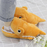 Maxbell Cute Plush Cartoon Dinosaur Shoes Bedroom Slippers Novelty Design Delicate