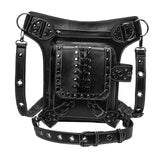 Maxbell Steampunk Waist Bag PU Leather Adjustable Strap Thigh Leg Hip Belt Bag Purse