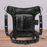 Maxbell Steampunk Waist Bag PU Leather Adjustable Strap Thigh Leg Hip Belt Bag Purse