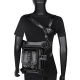 Maxbell Steampunk Waist Bag PU Leather Adjustable Strap Thigh Leg Hip Belt Bag Purse