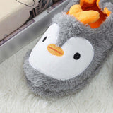 Maxbell Animal Plush Slippers Everyday Slippers Kids Penguin Slippers for Bedroom 14.5cm