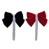 Maxbell Bowknot Fringe Hair Clip Styling Headdress for Valentine'S Day Anniversary Black