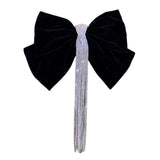 Maxbell Bowknot Fringe Hair Clip Styling Headdress for Valentine'S Day Anniversary Black