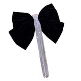 Maxbell Bowknot Fringe Hair Clip Styling Headdress for Valentine'S Day Anniversary Black