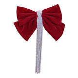 Maxbell Bowknot Fringe Hair Clip Styling Headdress for Valentine'S Day Anniversary Red