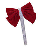 Maxbell Bowknot Fringe Hair Clip Styling Headdress for Valentine'S Day Anniversary Red