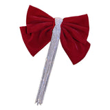 Maxbell Bowknot Fringe Hair Clip Styling Headdress for Valentine'S Day Anniversary Red