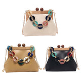 Maxbell Ladies Chain Bag Tote Classic Wallet Fashion Soft for Business Travel Work White