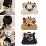 Maxbell Ladies Chain Bag Tote Classic Wallet Fashion Soft for Business Travel Work White