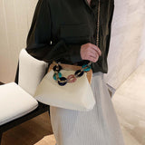 Maxbell Ladies Chain Bag Tote Classic Wallet Fashion Soft for Business Travel Work White