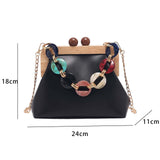 Maxbell Ladies Chain Bag Tote Classic Wallet Fashion Soft for Business Travel Work Black