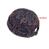 Maxbell Unisex Brimless Hat Embroidery Adjustable chic for Worker Docker Sailor Blue