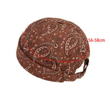 Maxbell Unisex Brimless Hat Embroidery Adjustable chic for Worker Docker Sailor Brown