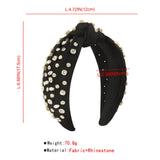 Maxbell Crystal Headband Headdress Women Shiny for Wedding Trip Beach Vacation Black