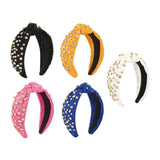 Maxbell Crystal Headband Headdress Women Shiny for Wedding Trip Beach Vacation Black