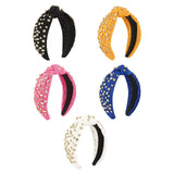 Maxbell Crystal Headband Headdress Women Shiny for Wedding Trip Beach Vacation Black