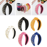 Maxbell Crystal Headband Headdress Women Shiny for Wedding Trip Beach Vacation Black