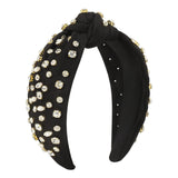 Maxbell Crystal Headband Headdress Women Shiny for Wedding Trip Beach Vacation Black