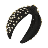 Maxbell Crystal Headband Headdress Women Shiny for Wedding Trip Beach Vacation Black