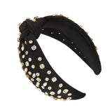 Maxbell Crystal Headband Headdress Women Shiny for Wedding Trip Beach Vacation Black