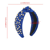Maxbell Crystal Headband Headdress Women Shiny for Wedding Trip Beach Vacation Blue