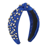 Maxbell Crystal Headband Headdress Women Shiny for Wedding Trip Beach Vacation Blue