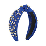 Maxbell Crystal Headband Headdress Women Shiny for Wedding Trip Beach Vacation Blue