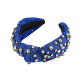 Maxbell Crystal Headband Headdress Women Shiny for Wedding Trip Beach Vacation Blue