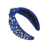 Maxbell Crystal Headband Headdress Women Shiny for Wedding Trip Beach Vacation Blue