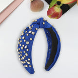Maxbell Crystal Headband Headdress Women Shiny for Wedding Trip Beach Vacation Blue
