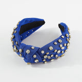 Maxbell Crystal Headband Headdress Women Shiny for Wedding Trip Beach Vacation Blue