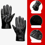 Maxbell Waterproof Winter Gloves PU Leathe Outdoor Riding Gloves Windproof Elegant