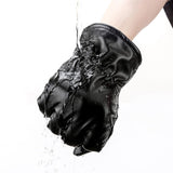 Maxbell Waterproof Winter Gloves PU Leathe Outdoor Riding Gloves Windproof Elegant