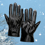 Maxbell Waterproof Winter Gloves PU Leathe Outdoor Riding Gloves Windproof Elegant