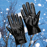 Maxbell Waterproof Winter Gloves PU Leathe Outdoor Riding Gloves Windproof Elegant